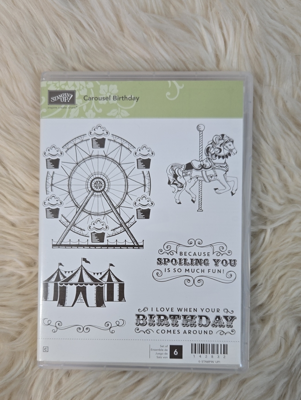 Stampin' Up! Carousel Birthday Cling Mount Stamp Set
